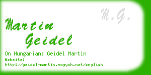 martin geidel business card